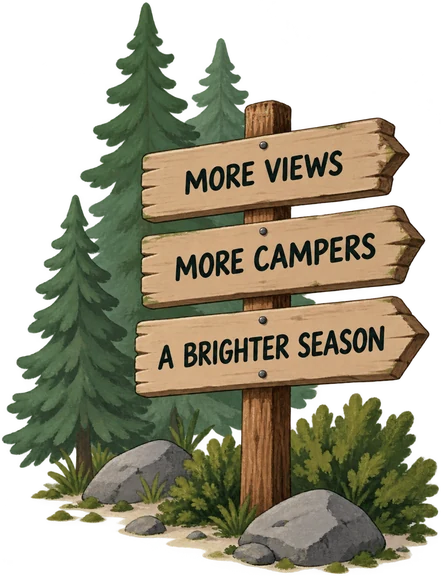 Signpost: more views, more campers, a brighter season